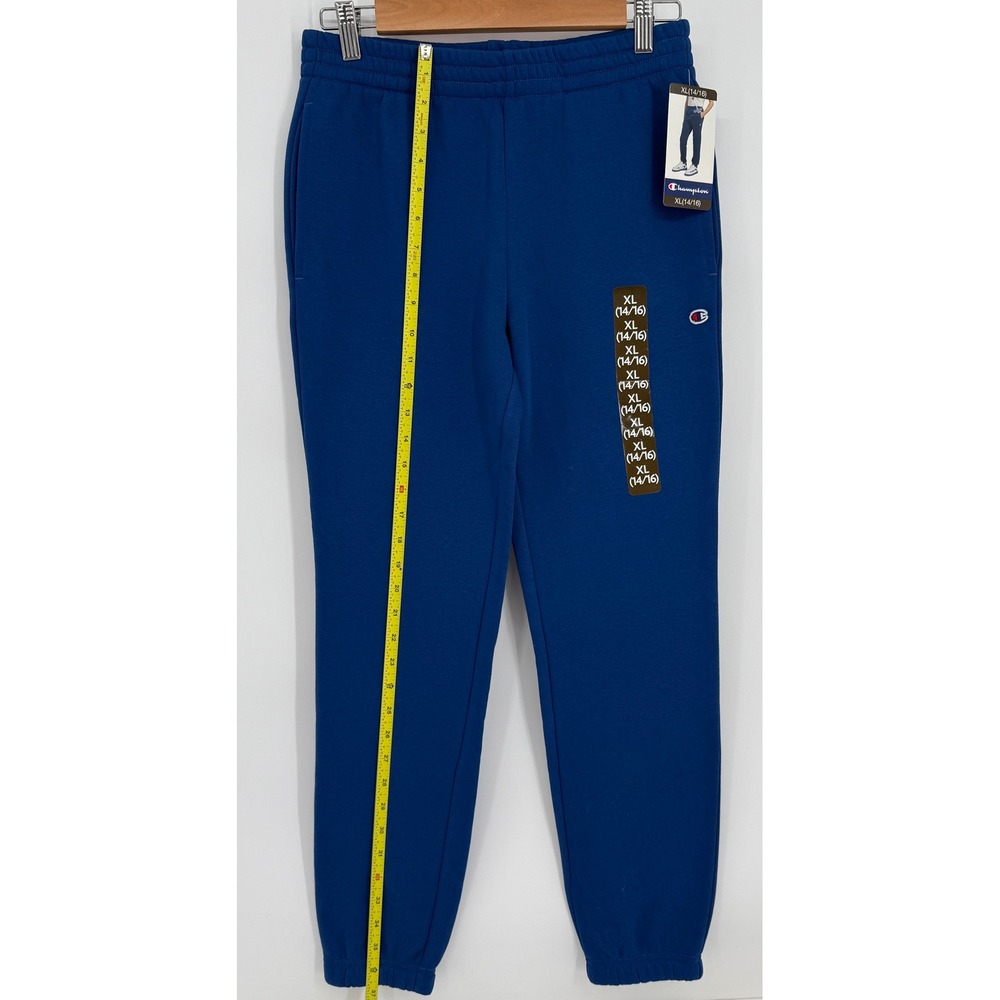 Champion Boys Blue Fleece Joggers Sweatpants Sz XL‎ 14/16 NEW - Picture 2 of 12